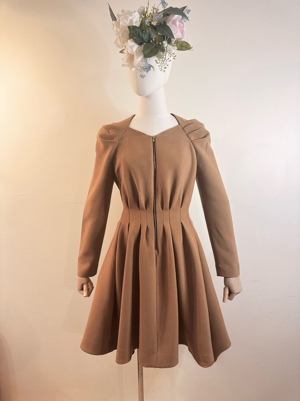 🤎 Maje Paris Brown Puff Sleeve Mini Dress 🤎